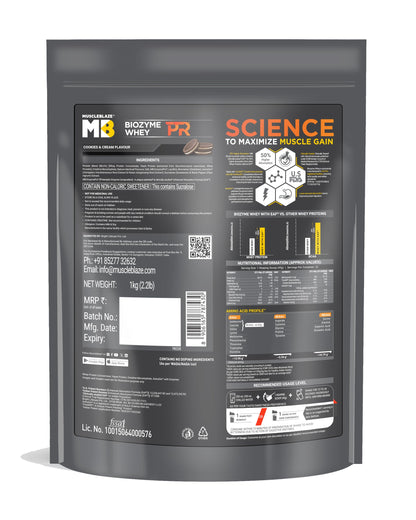 MuscleBlaze Biozyme Whey PR Protein Powder, Whey & Yeast Protein Blend, Patent-Applied Formula - in use (26)