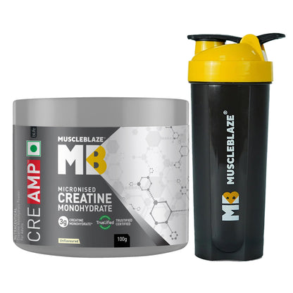 MuscleBlaze CreAMP Creatine Monohydrate Powder, Unflavored, Micronized with MB CreAbsorb (10)