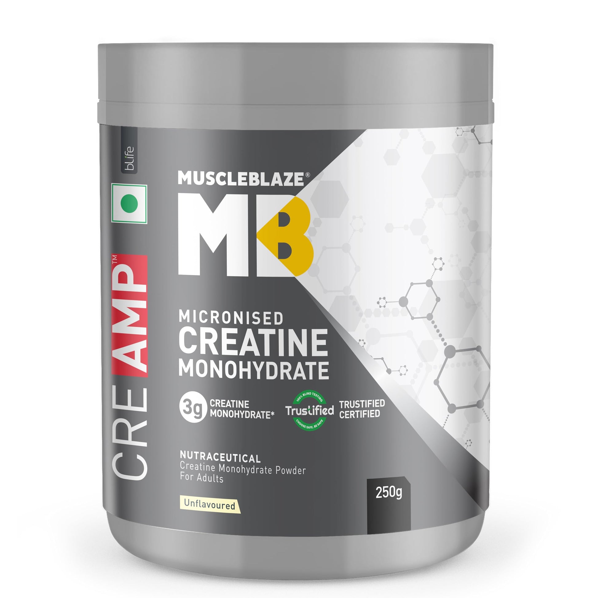 MuscleBlaze CreAMP Creatine Monohydrate Powder, Unflavored, Micronized with MB CreAbsorb (11)