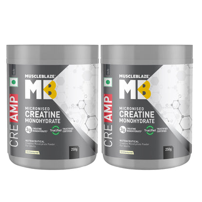 MuscleBlaze CreAMP Creatine Monohydrate Powder, Unflavored, Micronized with MB CreAbsorb (20)
