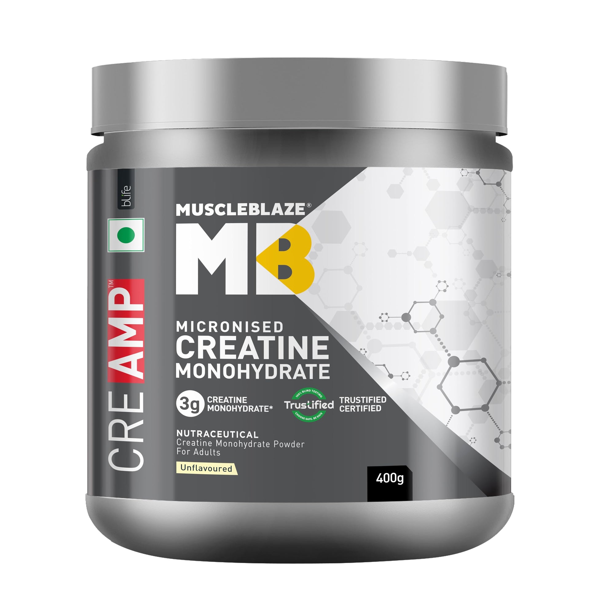 MuscleBlaze CreAMP Creatine Monohydrate Powder, Unflavored, Micronized with MB CreAbsorb (21)