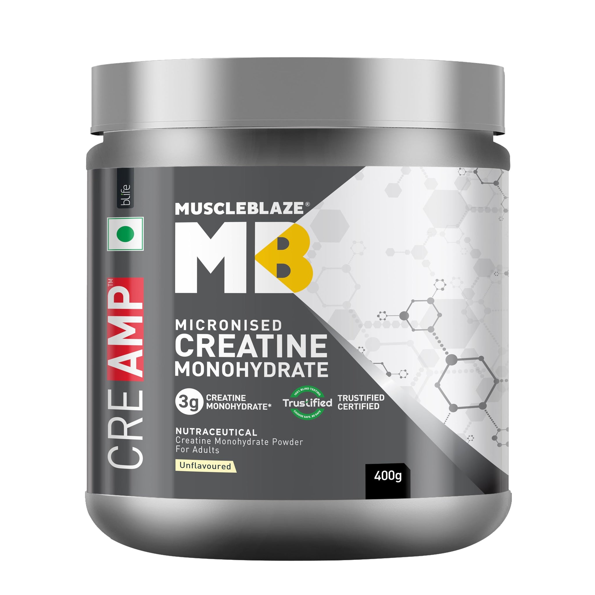 MuscleBlaze CreAMP Creatine Monohydrate Powder, Unflavored, Micronized with MB CreAbsorb (21)