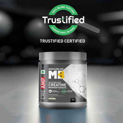 MuscleBlaze CreAMP Creatine Monohydrate Powder, Unflavored, Micronized with MB CreAbsorb - label detail (25)