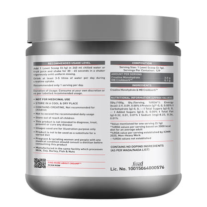 MuscleBlaze CreAMP Creatine Monohydrate Powder, Unflavored, Micronized with MB CreAbsorb - close-up detail (26)
