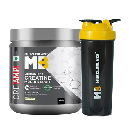 MuscleBlaze CreAMP Creatine Monohydrate Powder, Unflavored, Micronized with MB CreAbsorb (28)