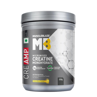 MuscleBlaze CreAMP Micronised Creatine Monohydrate Powder, 120g, Unisex Adult Nutritional Supplement - packaging (29)