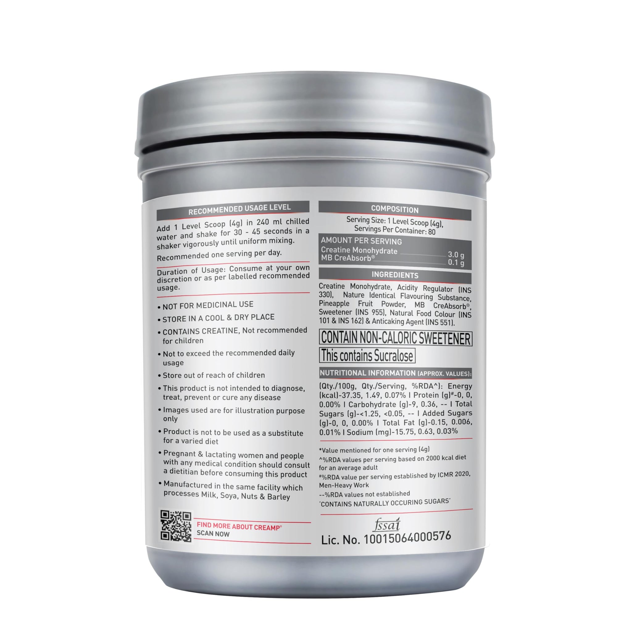 MuscleBlaze CreAMP Micronised Creatine Monohydrate Powder, 120g, Unisex Adult Nutritional Supplement - size and scale (34)