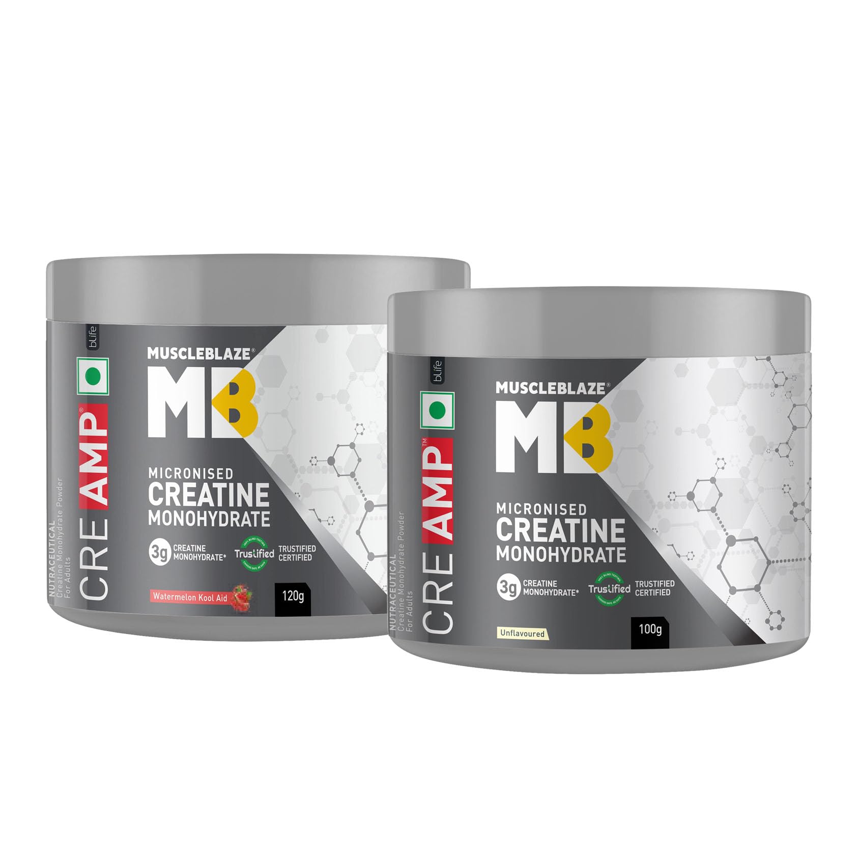 MuscleBlaze CreAMP Micronised Creatine Monohydrate Powder, 4g Per Serving, Adult Unisex Nutritional Supplement (19)