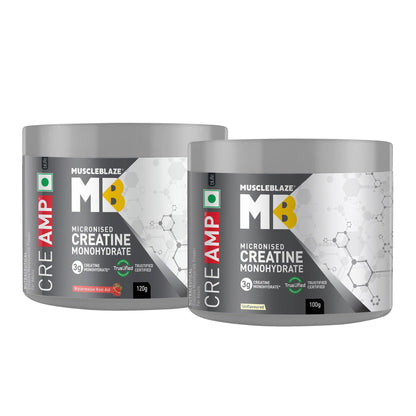 MuscleBlaze CreAMP Micronised Creatine Monohydrate Powder, 4g Per Serving, Adult Unisex Nutritional Supplement (19)