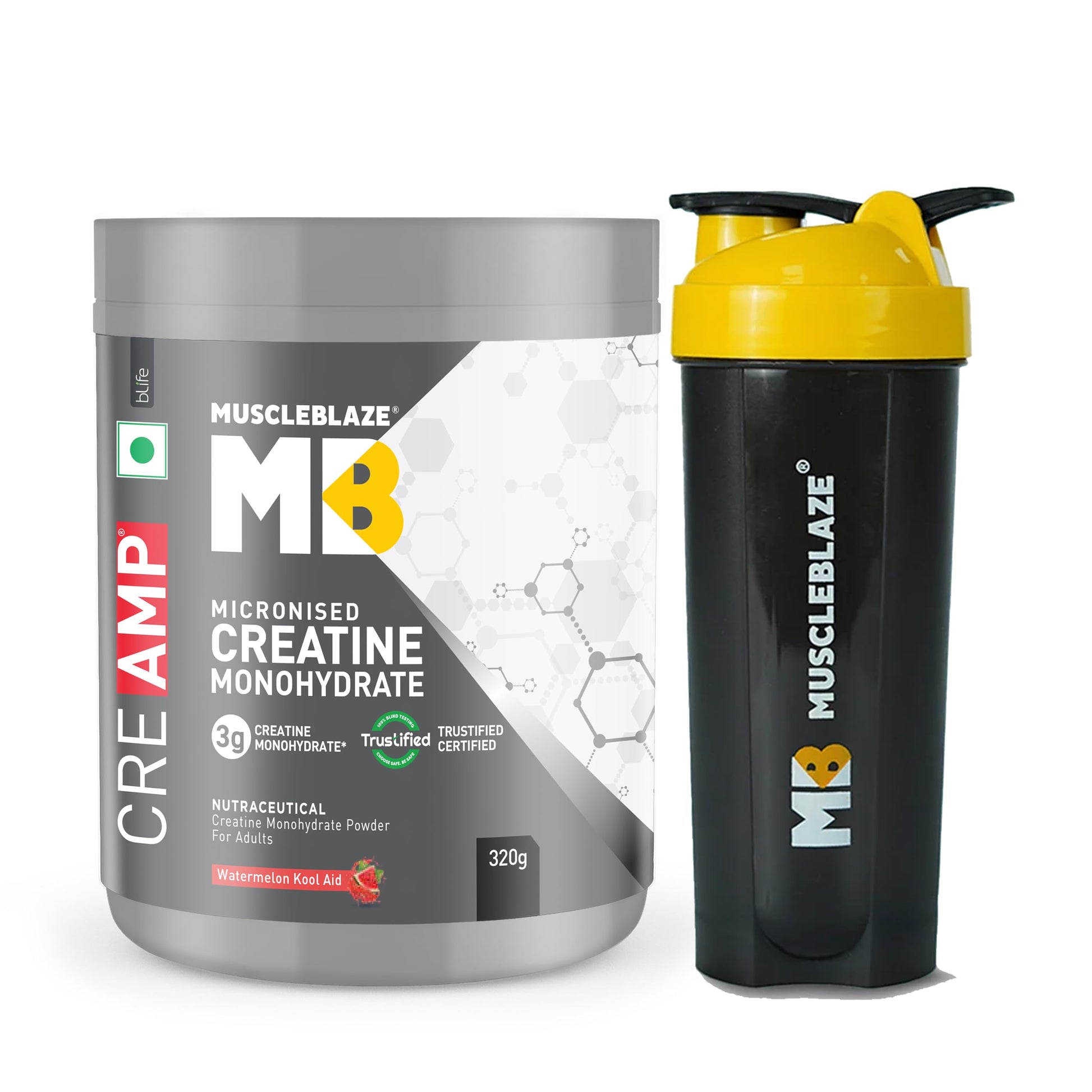 MuscleBlaze CreAMP Micronised Creatine Monohydrate Powder, 4g Per Serving, Adult Unisex Nutritional Supplement (31)