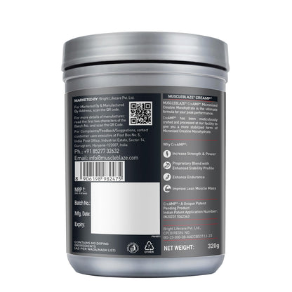 MuscleBlaze CreAMP Micronised Creatine Monohydrate Powder, 4g Per Serving, Adult Unisex Nutritional Supplement - in use