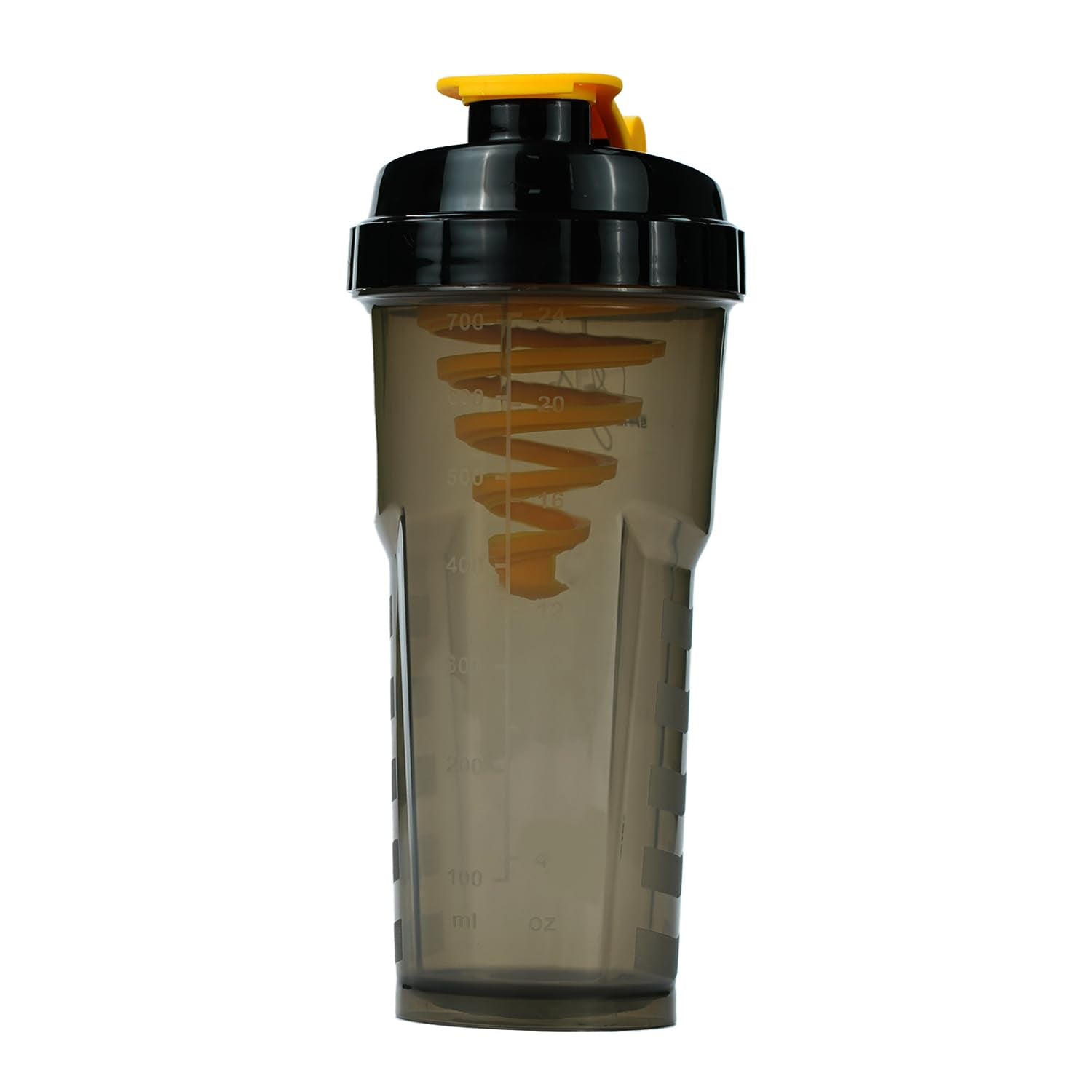 MuscleBlaze Cyclone Blender Shaker Bottle, Black, 700ml - front view