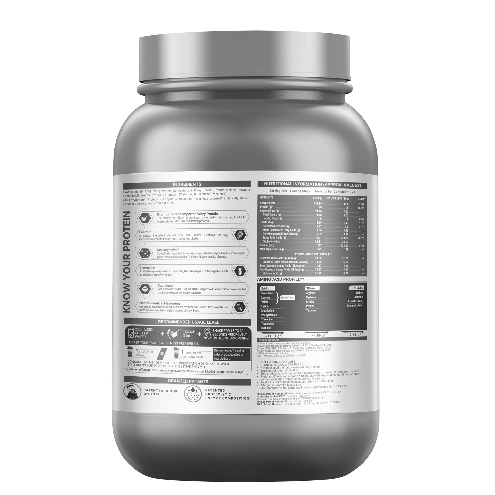 MuscleBlaze Cyclone Blender Shaker Bottle, Black, 700ml - close-up detail (26)