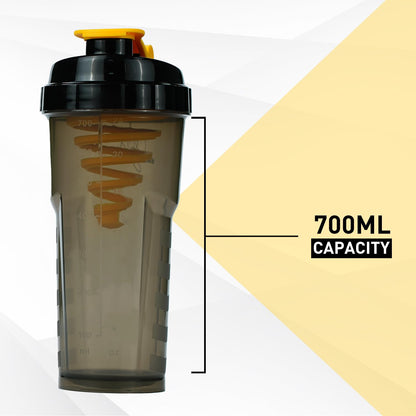 MuscleBlaze Cyclone Blender Shaker Bottle, Black, 700ml - back view