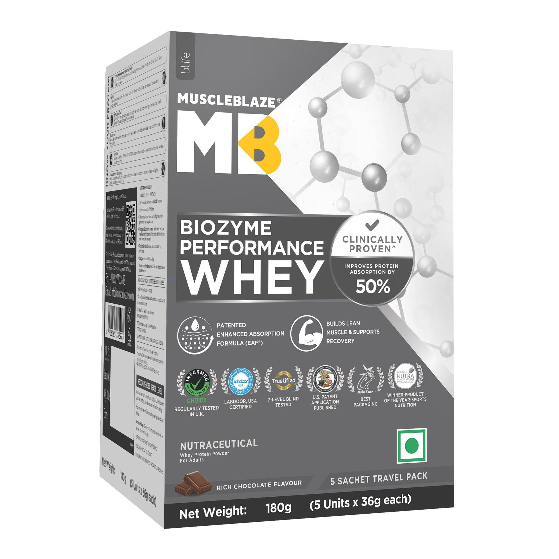 MuscleBlaze Cyclone Blender Shaker Bottle, Black, 700ml (36)