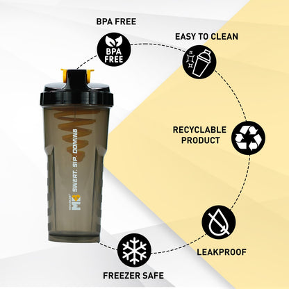 MuscleBlaze Cyclone Blender Shaker Bottle, Black, 700ml - packaging