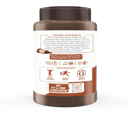 MuscleBlaze Fit Chocolate Peanut Butter, Crunchy, Dark Chocolate, 19g Protein, 10g Fiber, Nut Butter Spread - ingredients pan