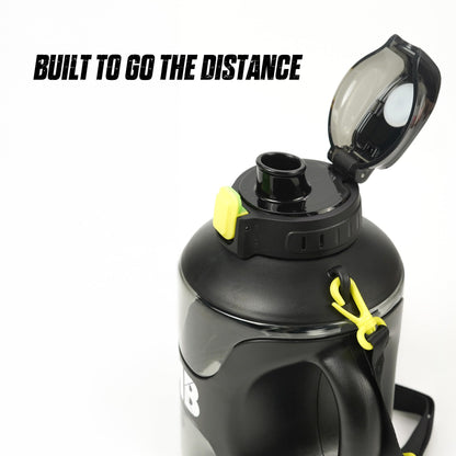 MuscleBlaze Gym Gallon Water Bottle, 2.2L, BPA-Free Plastic, Ergonomic Handle, Leakproof Lid, Unisex - front view