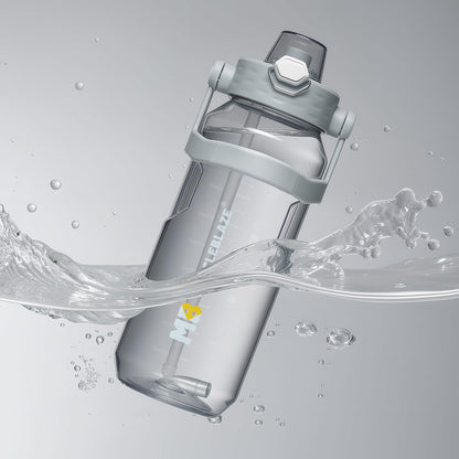 MuscleBlaze Gym Gallon Water Bottle, Grey, 2L, BPA-Free Plastic, Shaker Functionality - back view