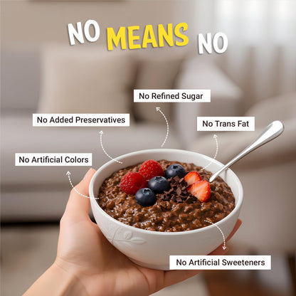 MuscleBlaze High Protein Oats, Cocoa Rich Chocolate Flavor, 400g, Whey Protein Concentrate, Breakfast Cereal - label detail