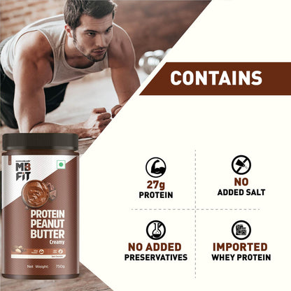MuscleBlaze High Protein Peanut Butter Dark Chocolate Creamy Spread, Pack of 1 - back view (10)