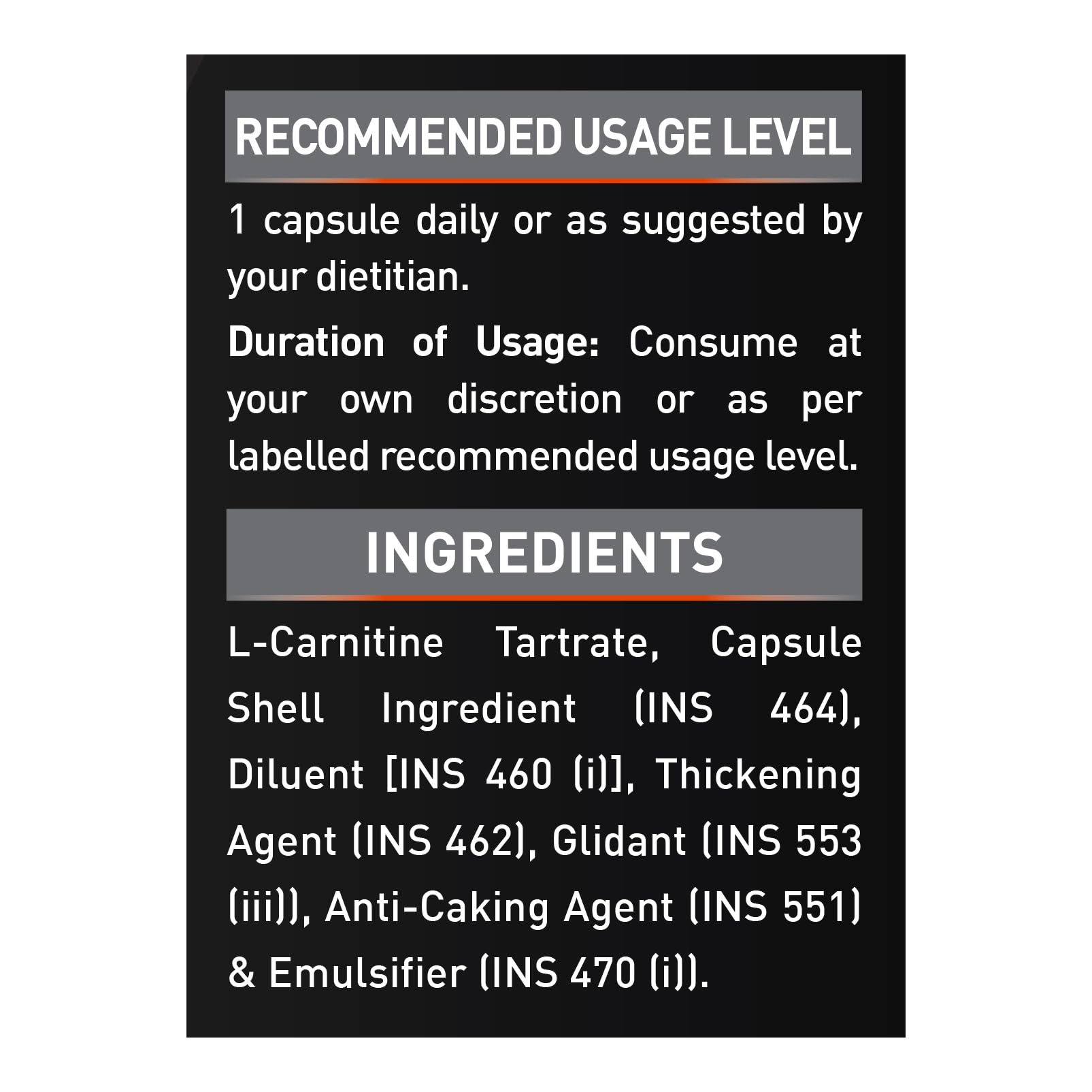 MuscleBlaze L-Carnitine L-Tartrate Carnitine Supplement, 500mg Unflavoured Adult Capsules - close-up detail