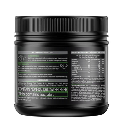 MuscleBlaze L-Glutamine Powder, 250g, 41 Servings, Pack of 1, Unisex Adult Nutritional Supplement - in use