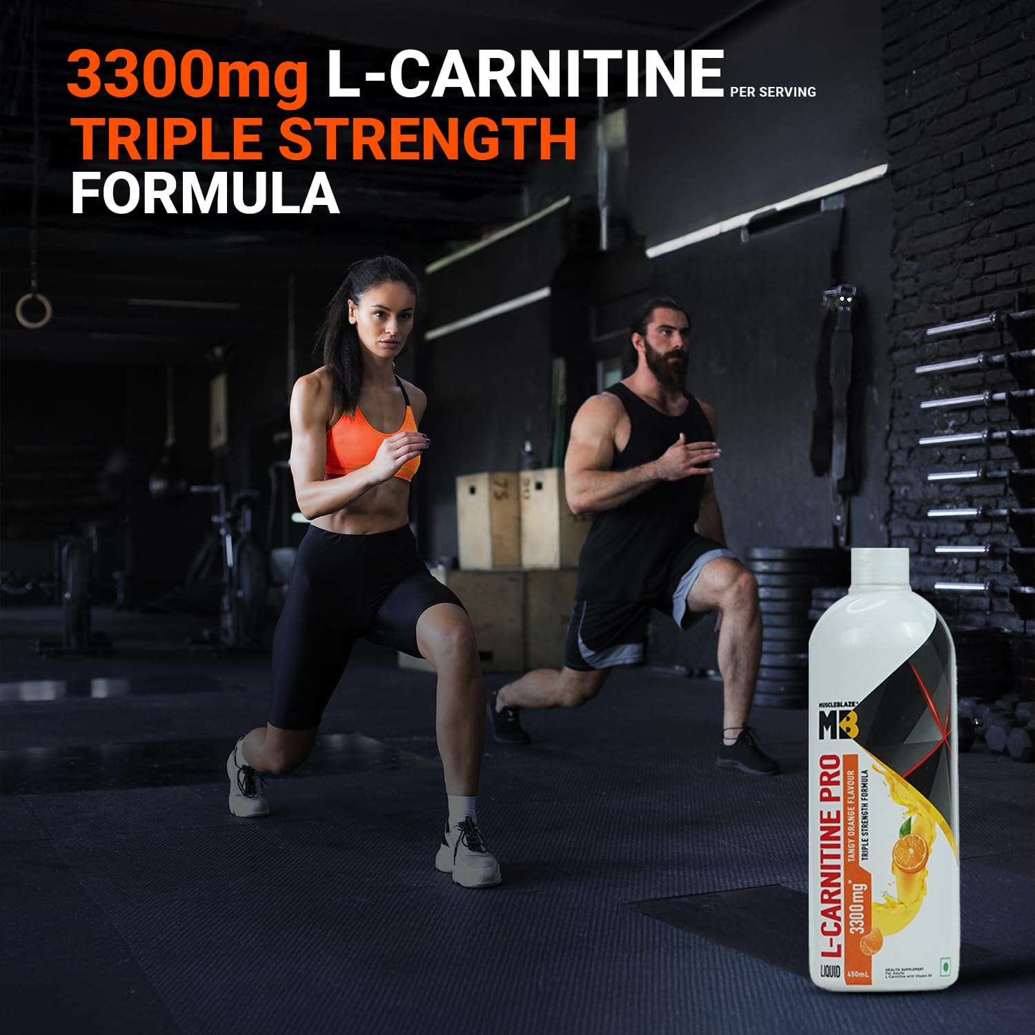 MuscleBlaze Liquid L-Carnitine PRO Nutritional Supplement, 3300mg, 450ml - ingredients panel (13)