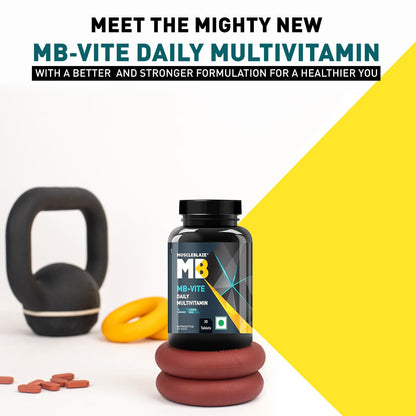 MuscleBlaze MB-Vite Daily Multivitamin, 30 Tablets, 51 Ingredients & 6 Blends, FSSAI & HACCP Certified - front view