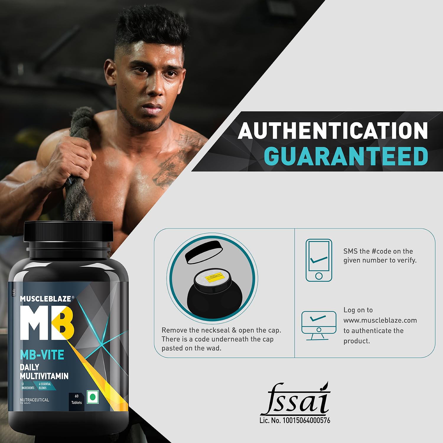 MuscleBlaze MB-Vite Daily Multivitamin, 51 Ingredients, Multivitamin Tablets for Adults - in use (15)