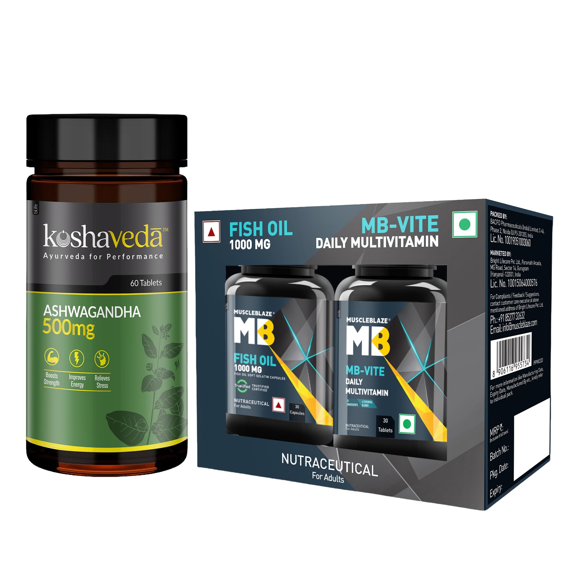 MuscleBlaze MB-Vite Daily Multivitamin, 51 Ingredients, Multivitamin Tablets for Adults (16)