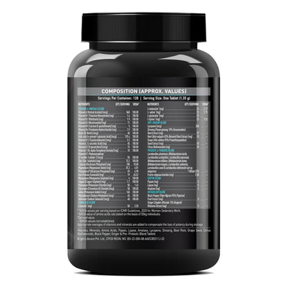MuscleBlaze MB-Vite Daily Multivitamin, 51 Ingredients, Multivitamin Tablets for Adults - ingredients panel (36)