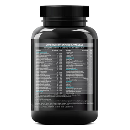 MuscleBlaze MB-Vite Daily Multivitamin, 60 Tablets | 51 Ingredients, 6 Blends | Adult Supplement - in use