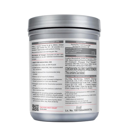 MuscleBlaze Micronised Creatine Monohydrate CreAMP Powder, 320g, Unisex Adult Supplement - in use