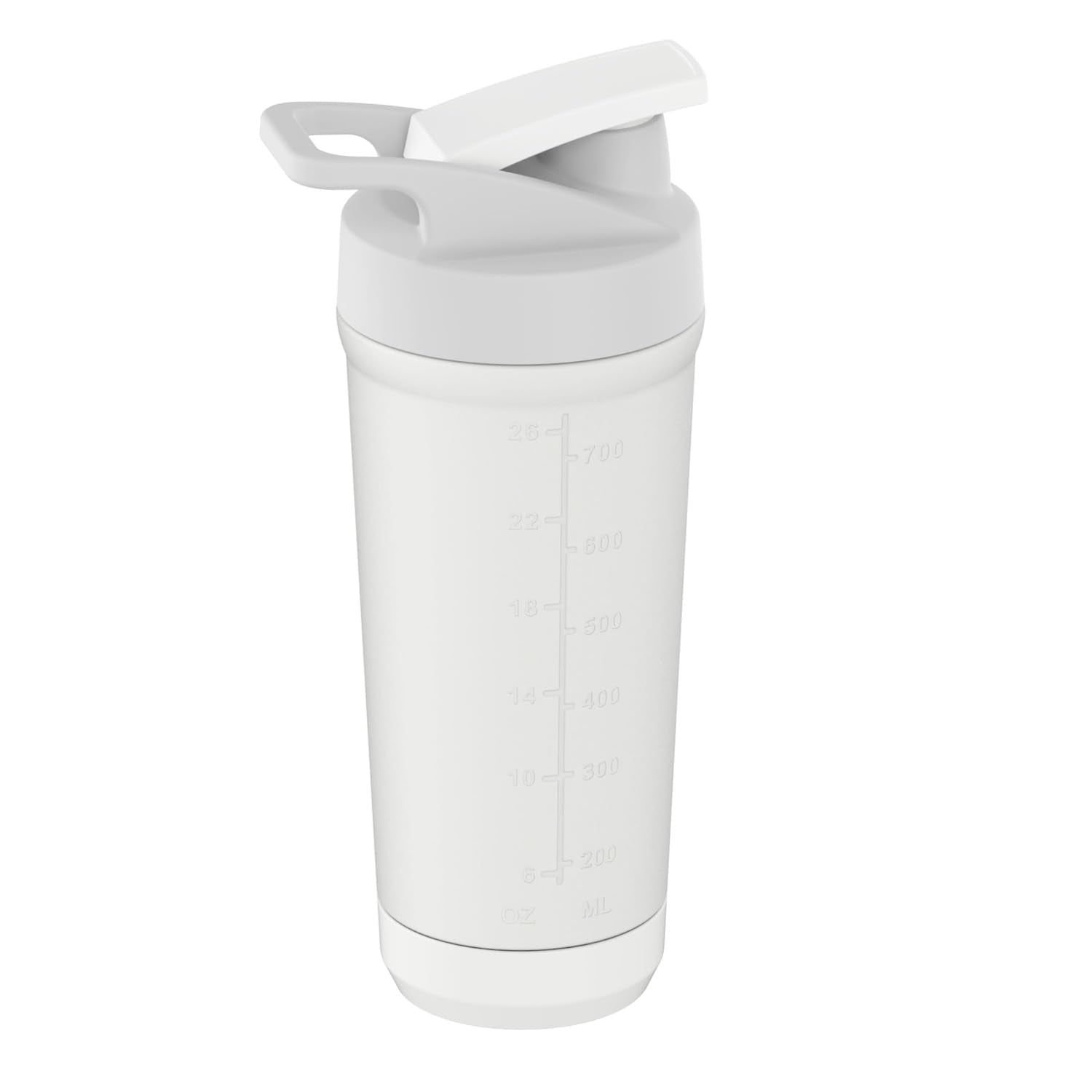 MuscleBlaze Stainless Steel Gym Shaker Pro Bottle, 700ml, Built-in Steel Whisk, Leakproof Closure - back view (17)