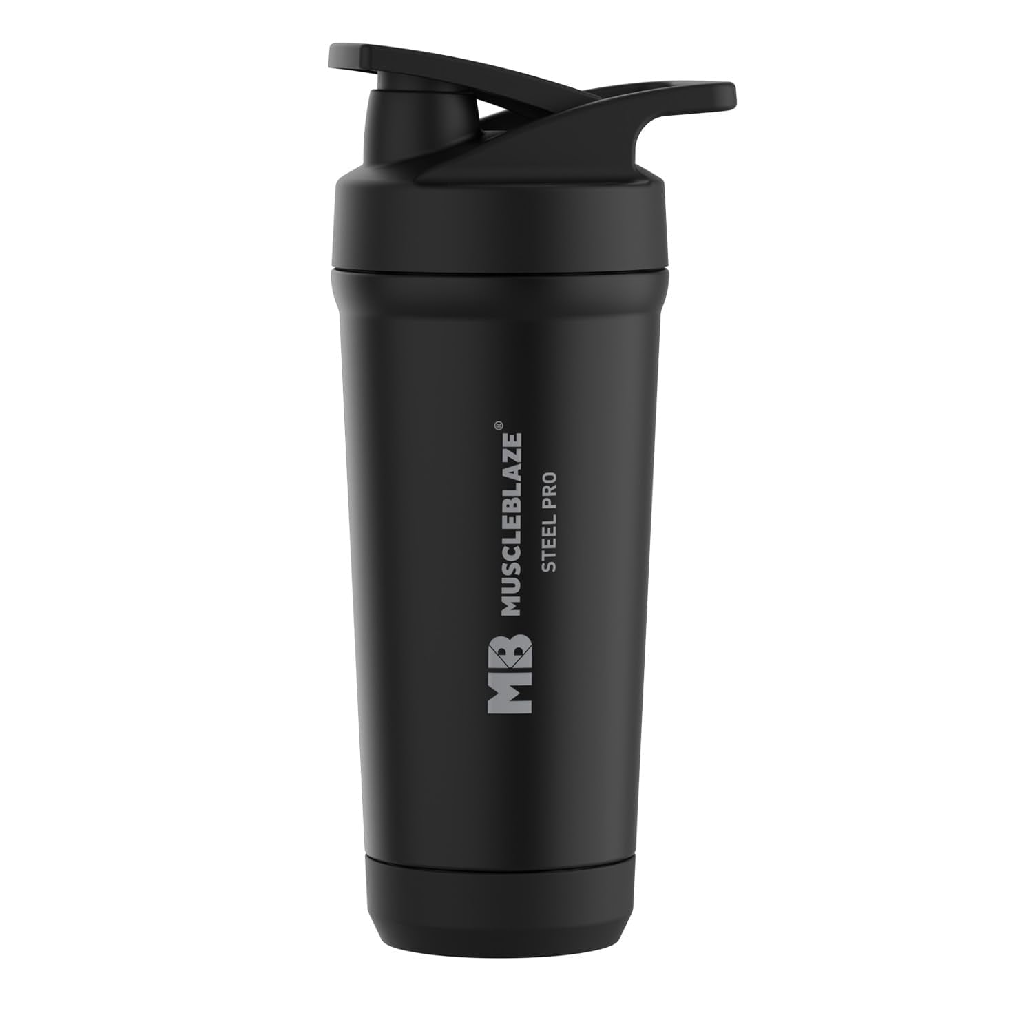 MuscleBlaze Stainless Steel Gym Shaker Pro Bottle, 700ml, Built-in Steel Whisk, Leakproof Closure (8)