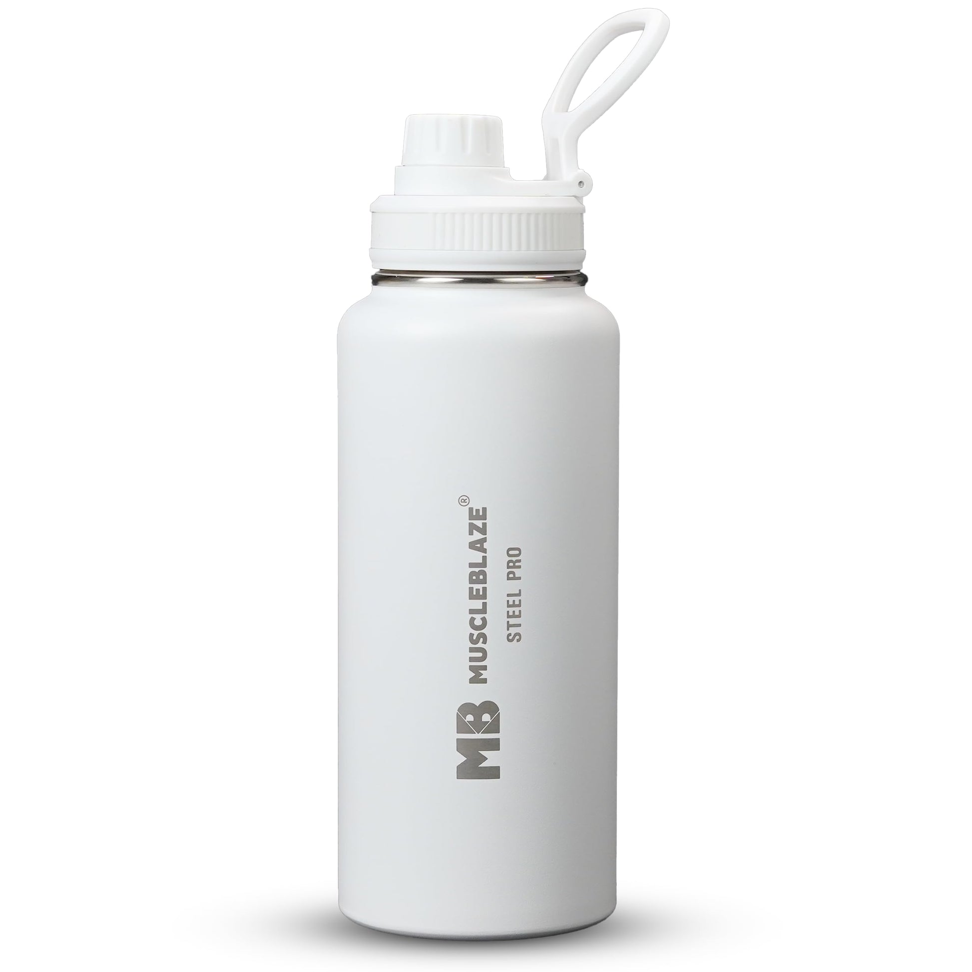 MuscleBlaze Stainless Steel Vacuum Insulated Water Bottle Thermos, 1L, Wide Mouth, Leak-Proof Lid (9)