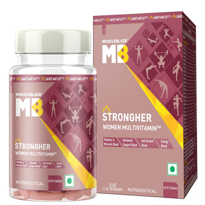 MuscleBlaze StrongHer Women Multivitamin, 60 Tablets