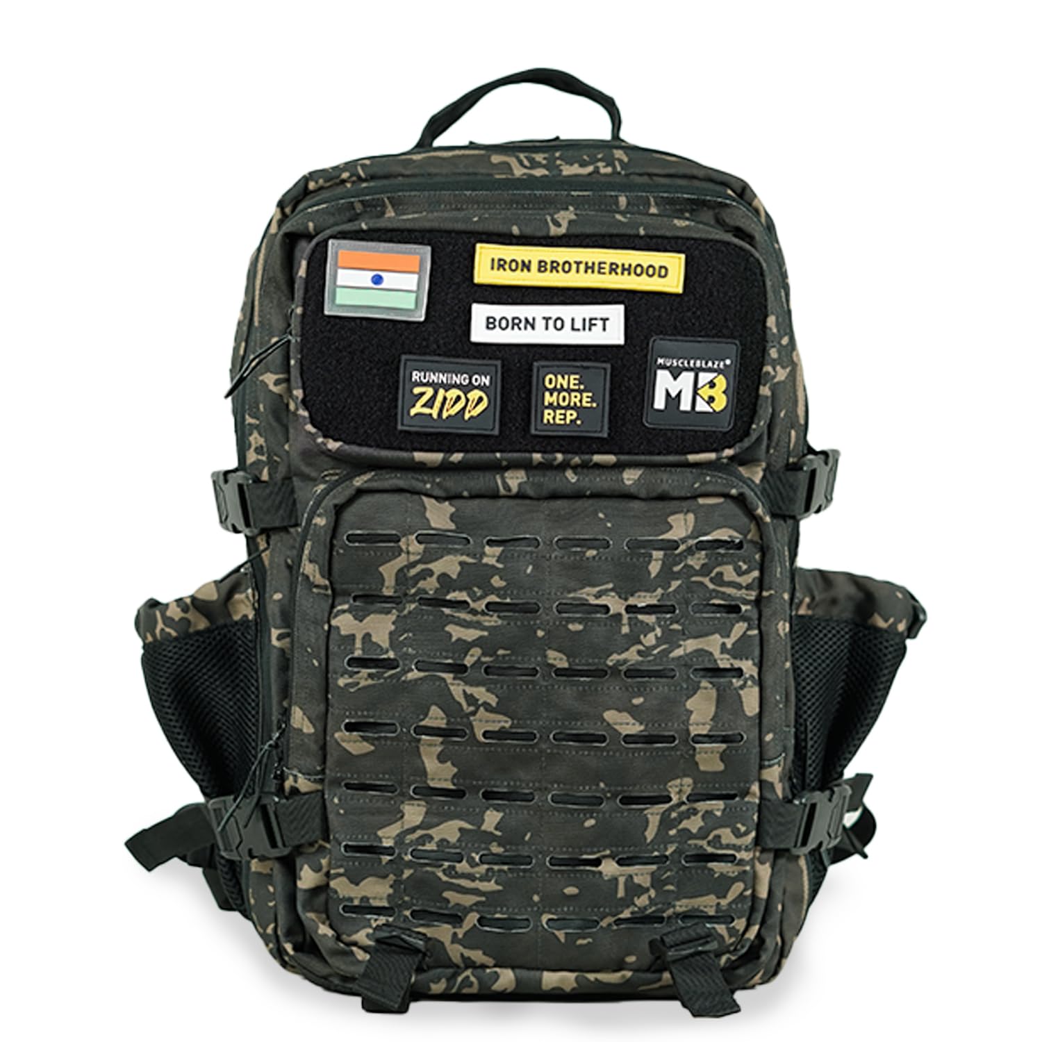 MuscleBlaze Tactical Backpack, 45L, Rip-Resistant Fabric, Water-Resistant, Unisex Adult