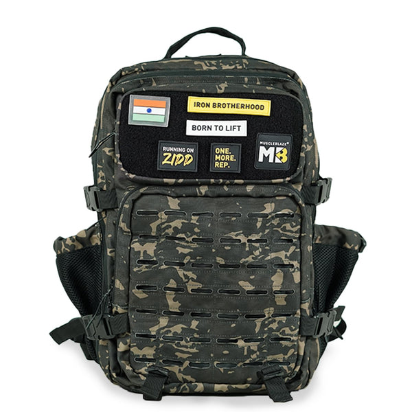 MuscleBlaze Tactical Backpack, 45L, Rip-Resistant Fabric, Water-Resistant, Unisex Adult