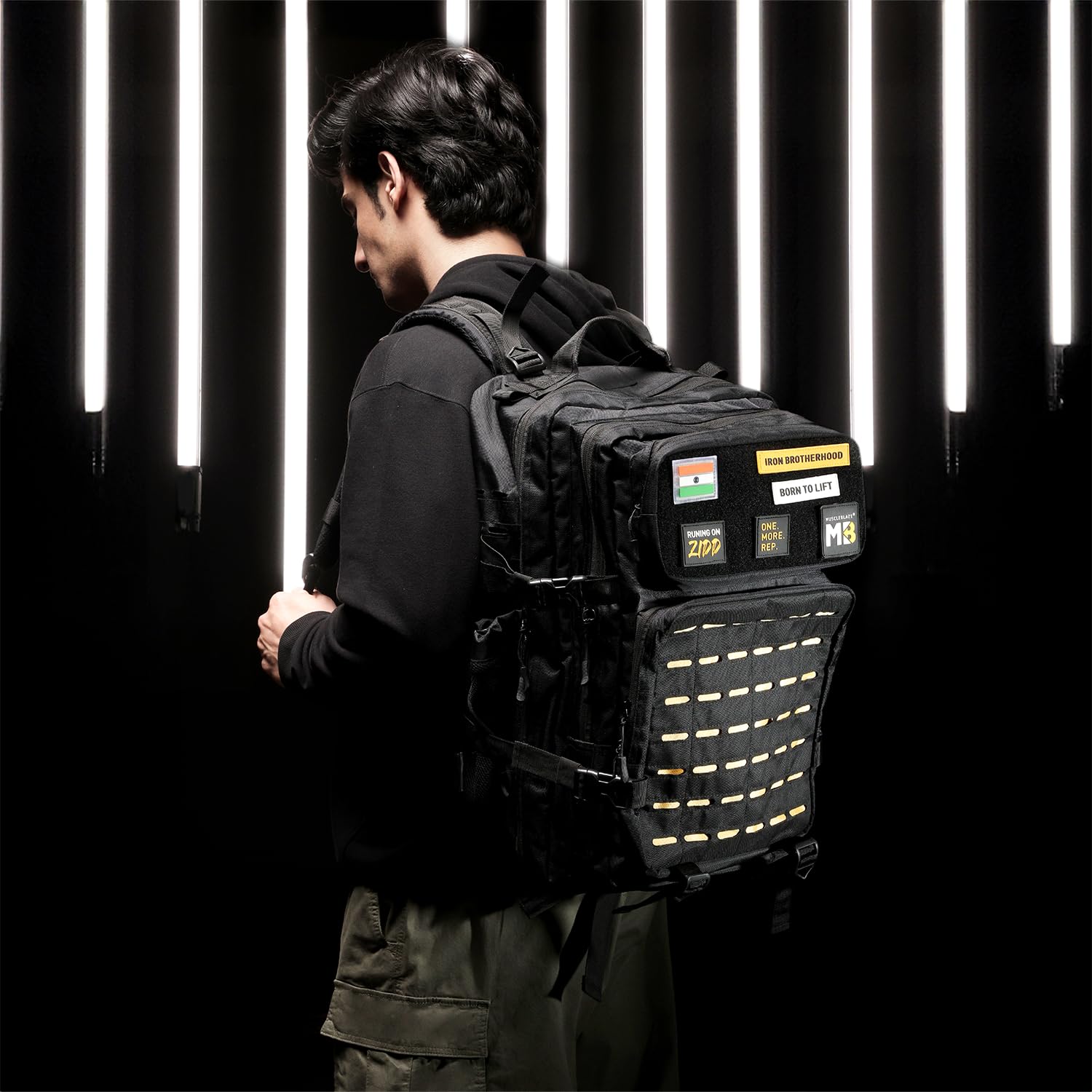 MuscleBlaze Tactical Backpack, 45L, Rip-Resistant Fabric, Water-Resistant, Unisex Adult - ingredients panel (15)