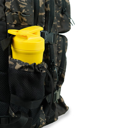MuscleBlaze Tactical Backpack, 45L, Rip-Resistant Fabric, Water-Resistant, Unisex Adult - label detail
