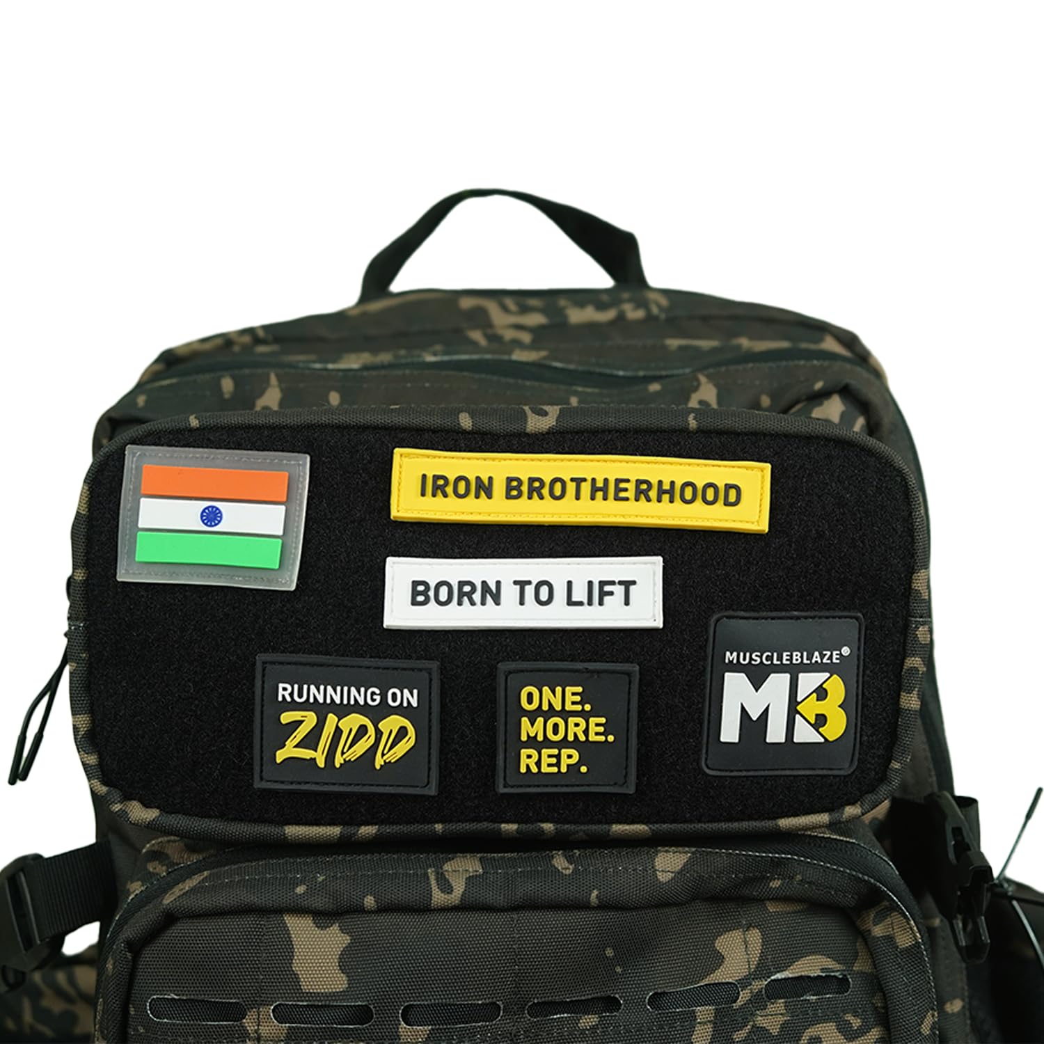 MuscleBlaze Tactical Backpack, 45L, Rip-Resistant Fabric, Water-Resistant, Unisex Adult - ingredients panel