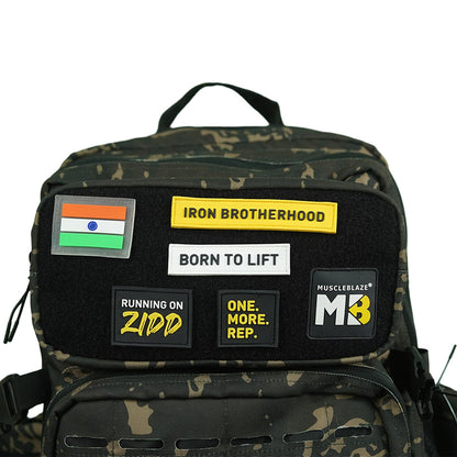 MuscleBlaze Tactical Backpack, 45L, Rip-Resistant Fabric, Water-Resistant, Unisex Adult - ingredients panel