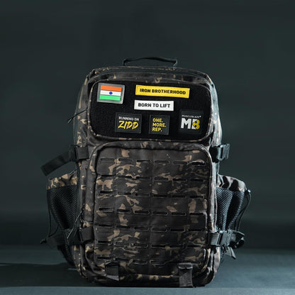 MuscleBlaze Tactical Backpack, 45L, Rip-Resistant Fabric, Water-Resistant, Unisex Adult - close-up detail