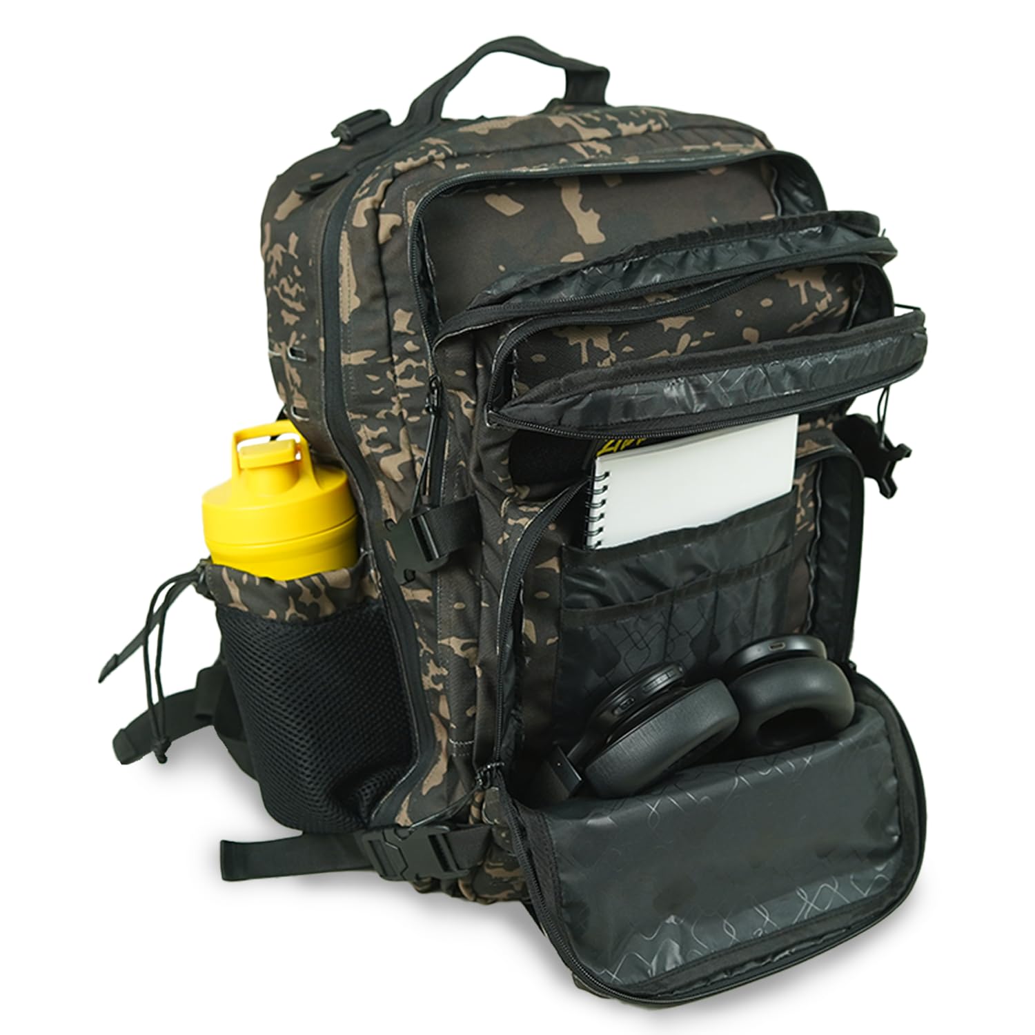 MuscleBlaze Tactical Backpack, 45L, Rip-Resistant Fabric, Water-Resistant, Unisex Adult - in use