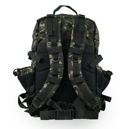 MuscleBlaze Tactical Backpack, 45L, Rip-Resistant Fabric, Water-Resistant, Unisex Adult - size and scale