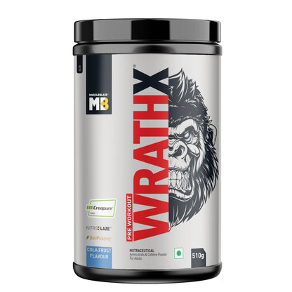MuscleBlaze WrathX PUMP Pre-Workout Powder with Citrulline & Nitrosigine, Unisex Supplement (18)