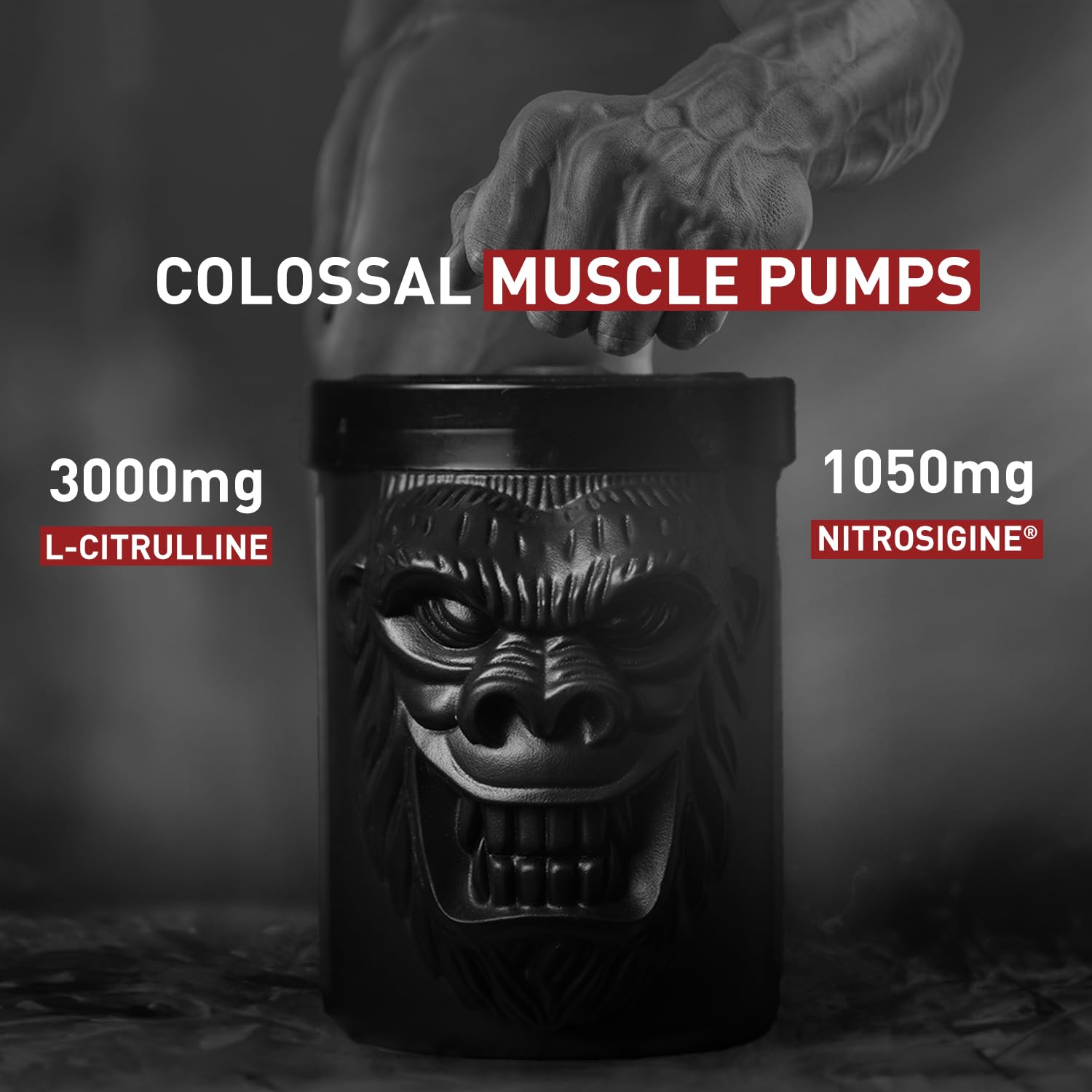 MuscleBlaze WrathX PUMP Pre-Workout Powder with Citrulline & Nitrosigine, Unisex Supplement - back view