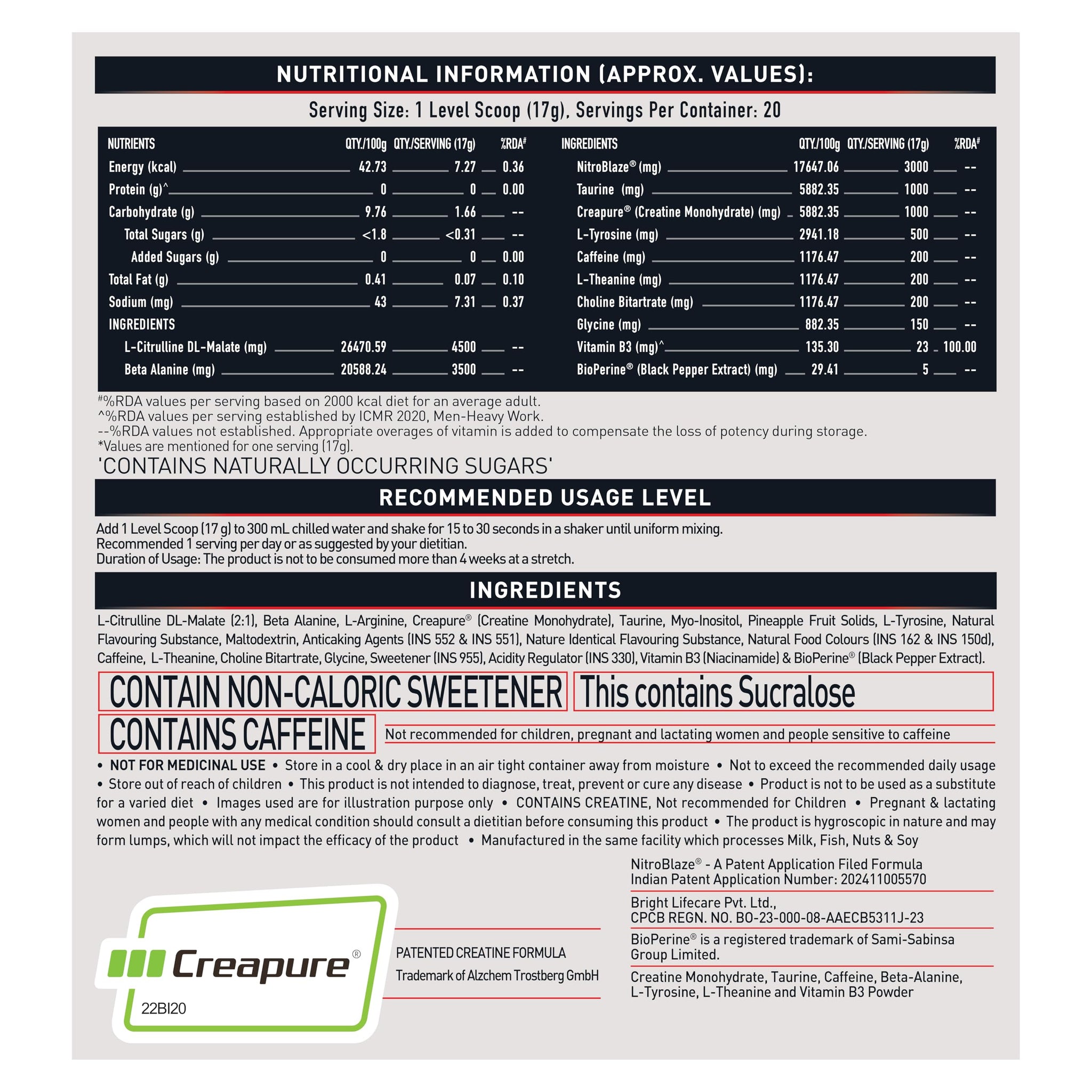 MuscleBlaze WrathX PUMP Pre-Workout Powder with Citrulline & Nitrosigine, Unisex Supplement - packaging (34)